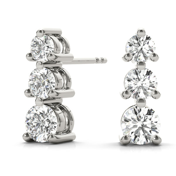 Three-Stone Diamond Earrings · 1.50 ct tw