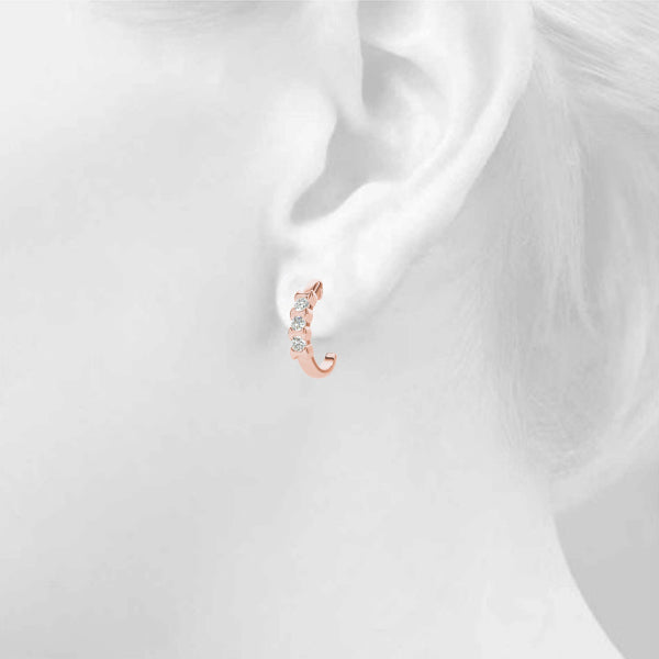 Three-Stone Diamond Earrings · 1.02 ct tw