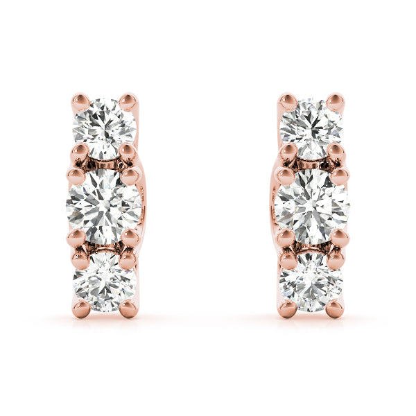 Three-Stone Diamond Earrings · 0.56 ct tw