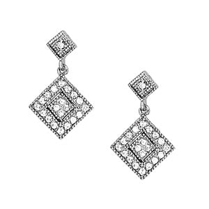 Cluster Diamond Earrings · 0.53 ct tw