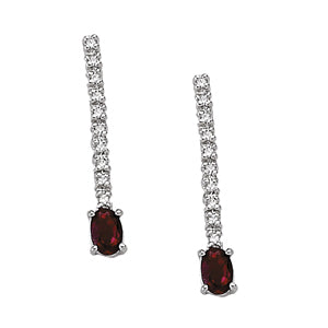 Oval Gemstone Earrings · 0.20 ct tw
