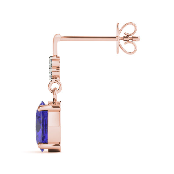 Oval Gemstone Earrings · 0.06 ct tw
