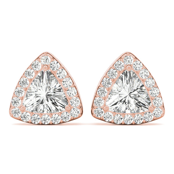 Trillion Halo Diamond Earrings · 0.23 ct tw