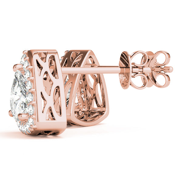 Trillion Halo Diamond Earrings · 0.27 ct tw