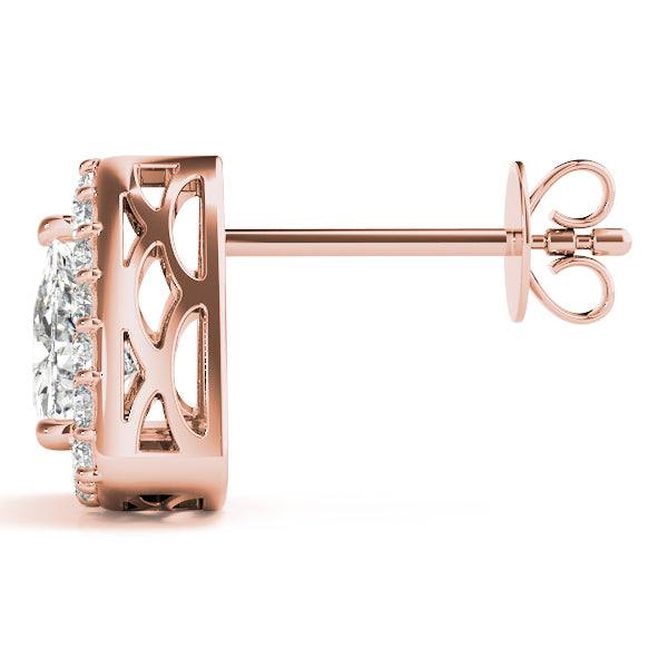 Trillion Halo Diamond Earrings · 0.23 ct tw