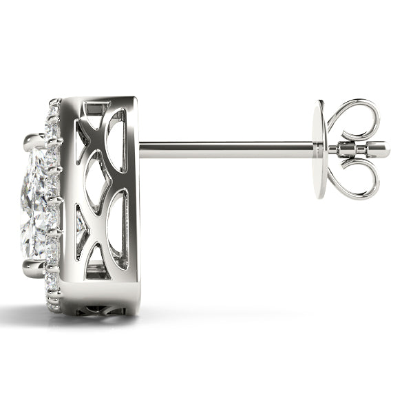 Trillion Halo Diamond Earrings · 0.23 ct tw