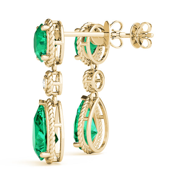 Pear Gemstone Earrings · 0.03 ct tw