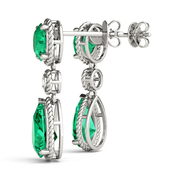 Pear Gemstone Earrings · 0.03 ct tw