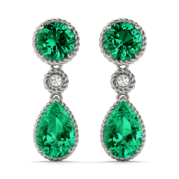 Pear Gemstone Earrings · 0.03 ct tw