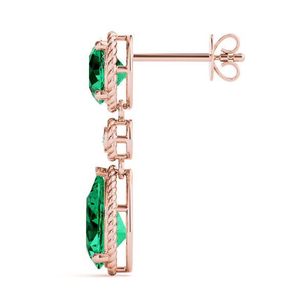 Pear Gemstone Earrings · 0.03 ct tw