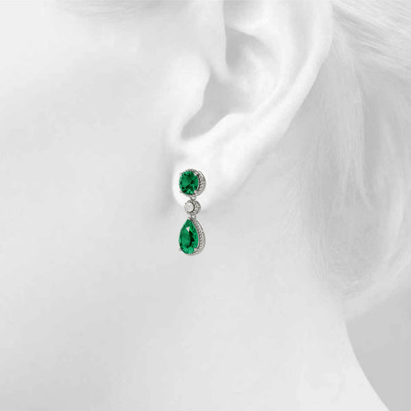 Pear Gemstone Earrings · 0.03 ct tw