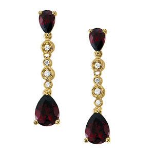 Pear Gemstone Earrings · 0.10 ct tw