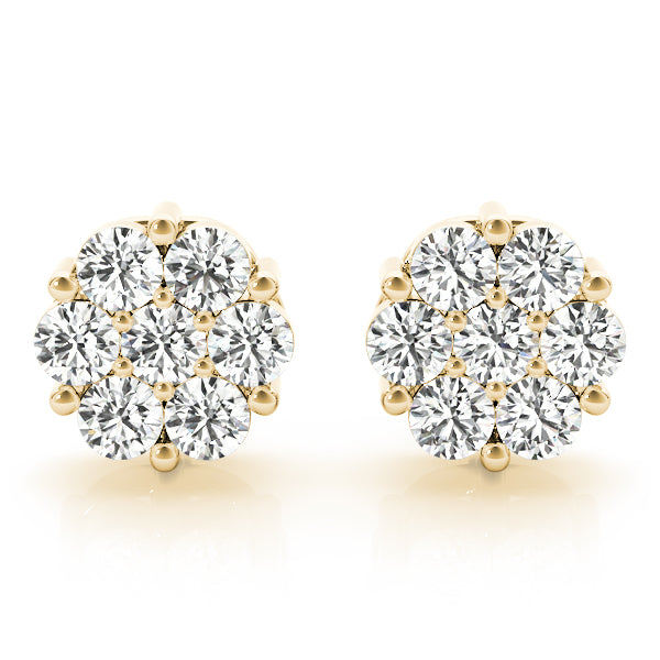 Cluster Diamond Earrings · 0.98 ct tw