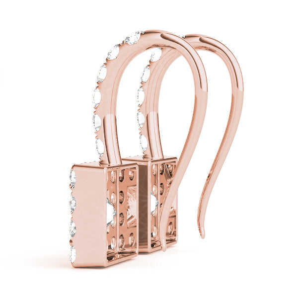 Square Halo Diamond Earrings · 0.29 ct tw