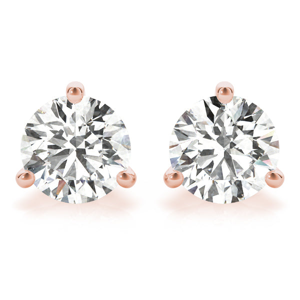 Round Single Stone Diamond Earrings · 0.28 ct tw