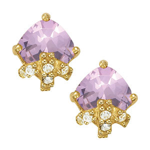 Cushion Square Gemstone Earrings · 0.14 ct tw