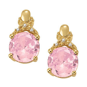 Round Gemstone Earrings · 0.06 ct tw