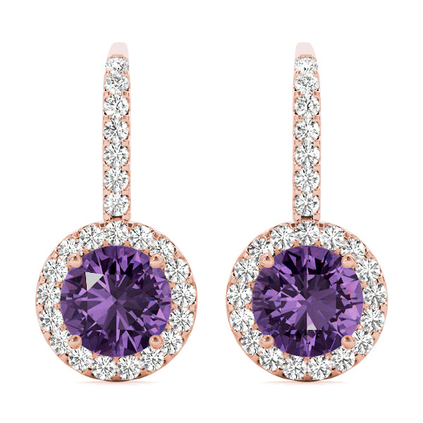 Round Halo Diamond Earrings · 1.57 ct tw