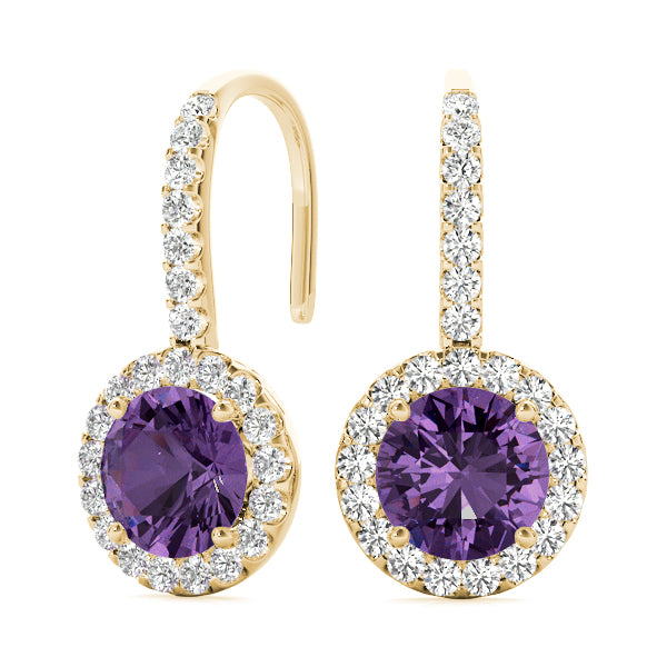 Round Halo Diamond Earrings · 0.73 ct tw