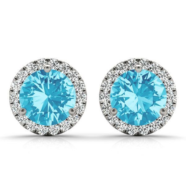 Round Halo Diamond Earrings · 1.76 ct tw
