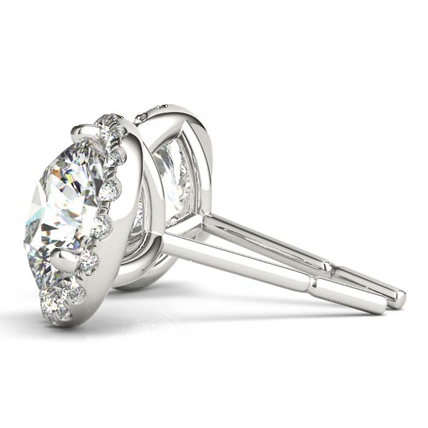 Round Halo Diamond Earrings · 1.76 ct tw