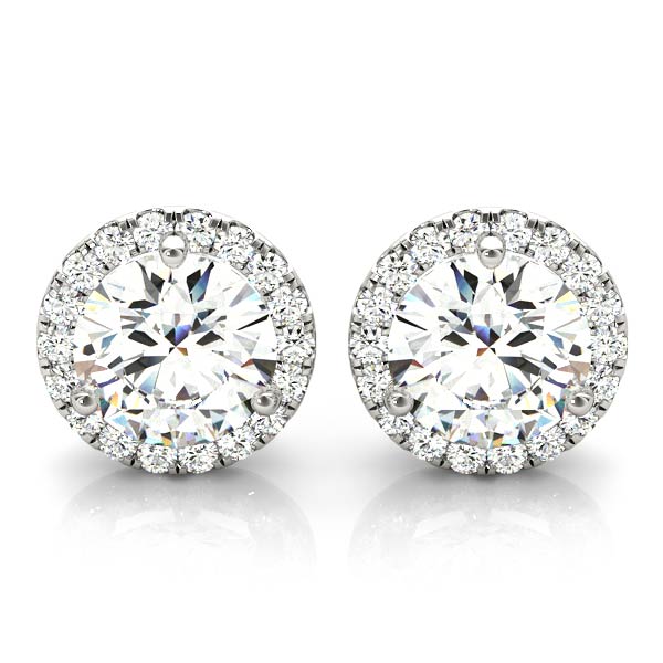 Round Halo Diamond Earrings · 2.73 ct tw