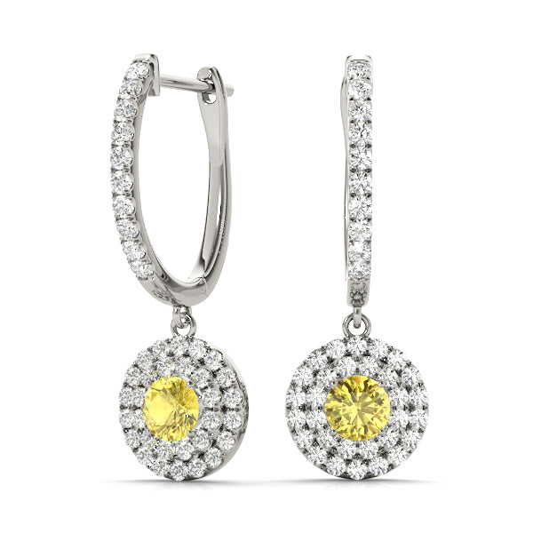 Round Halo Diamond Earrings · 1.56 ct tw