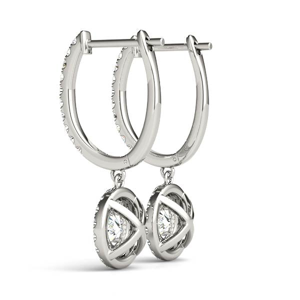 Round Halo Diamond Earrings · 1.01 ct tw