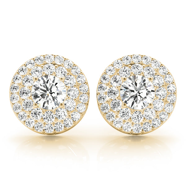 Round Halo Diamond Earrings · 1.92 ct tw