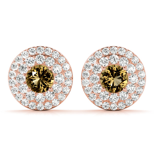 Round Halo Diamond Earrings · 1.56 ct tw