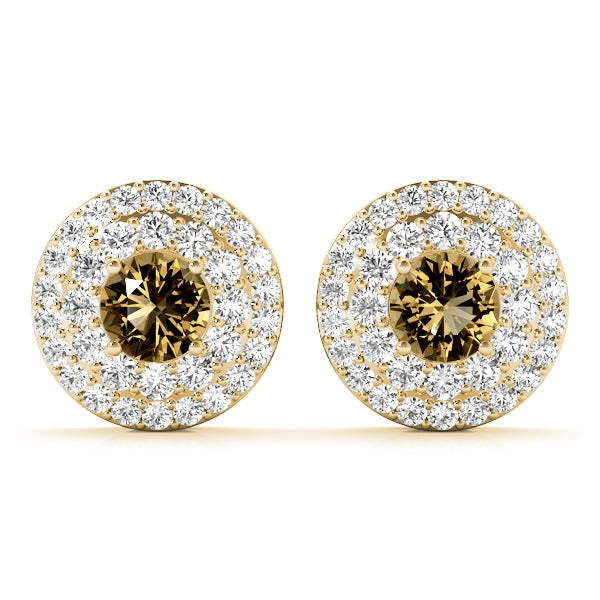 Round Halo Diamond Earrings · 1.30 ct tw