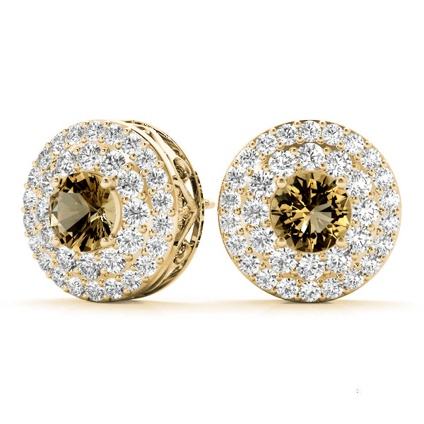 Round Halo Diamond Earrings · 1.30 ct tw