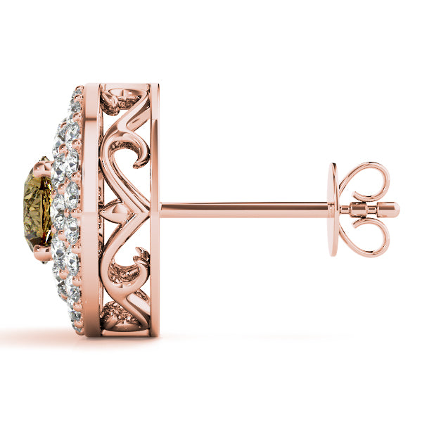 Round Halo Diamond Earrings · 1.92 ct tw