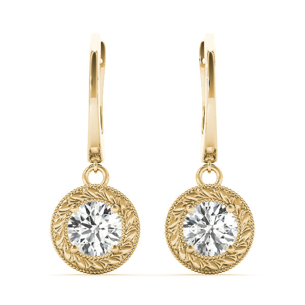 Round Single Stone Diamond Earrings · 0.50 ct tw