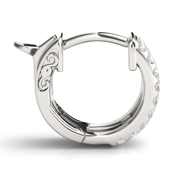 0.5 Inch 3 Row Flat Diamond Hoop · 0.54 ct tw