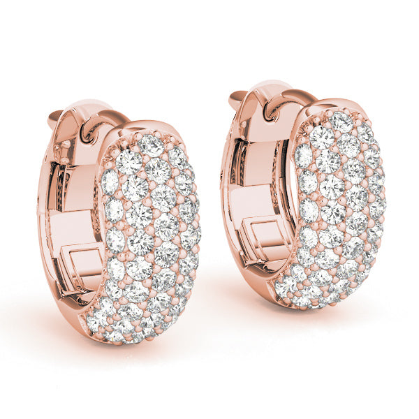0.5 Inch 5 Row Pave Diamond Earrings · 0.83 ct tw