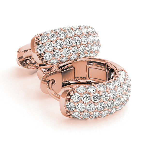 0.5 Inch 5 Row Pave Diamond Earrings · 0.83 ct tw
