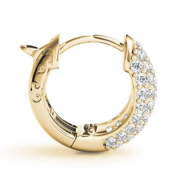 0.5 Inch 5 Row Pave Diamond Earrings · 0.83 ct tw