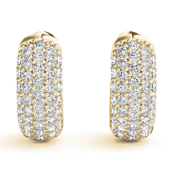 0.5 Inch 5 Row Pave Diamond Earrings · 0.83 ct tw