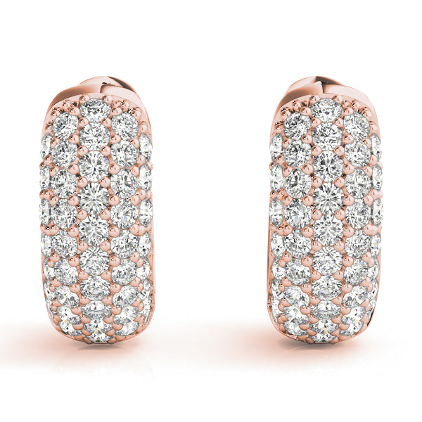 0.5 Inch 5 Row Pave Diamond Earrings · 0.83 ct tw