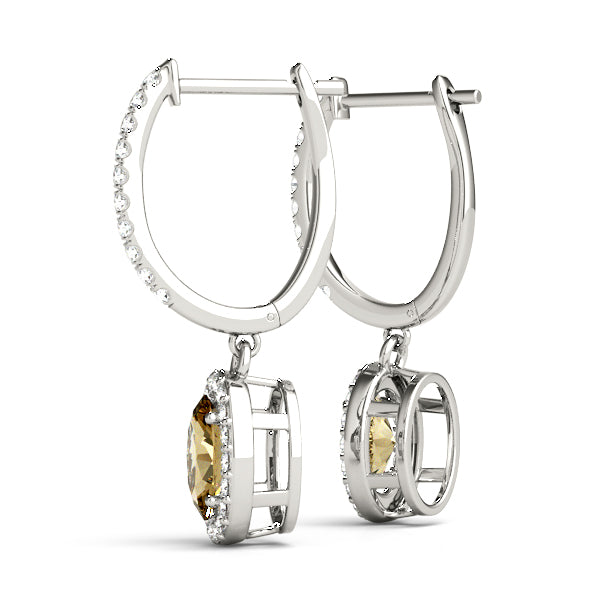 Oval Halo Diamond Earrings · 0.91 ct tw