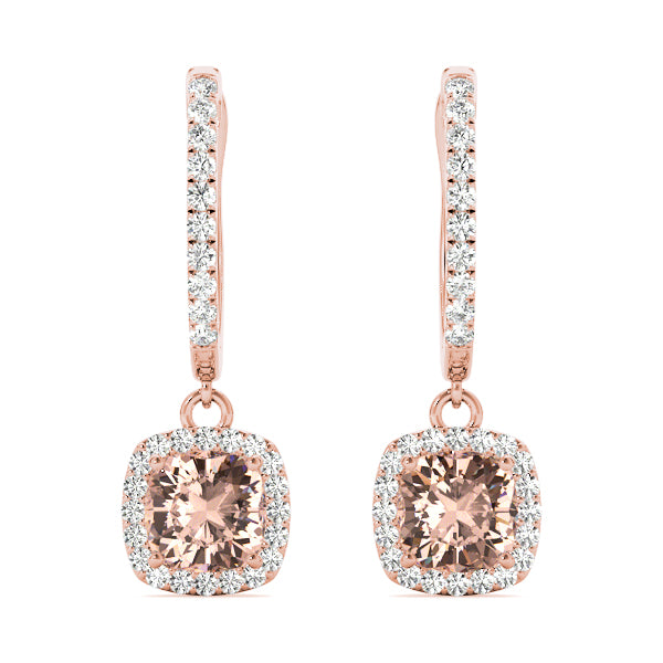 Cushion Halo Diamond Earrings · 0.62 ct tw