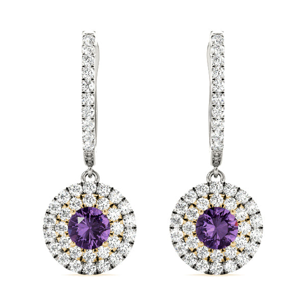 Round Halo Diamond Earrings · 0.78 ct tw