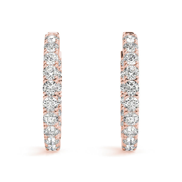 Round 1.2 Inch 4 Prong Diamond Hoop · 6.12 ct tw