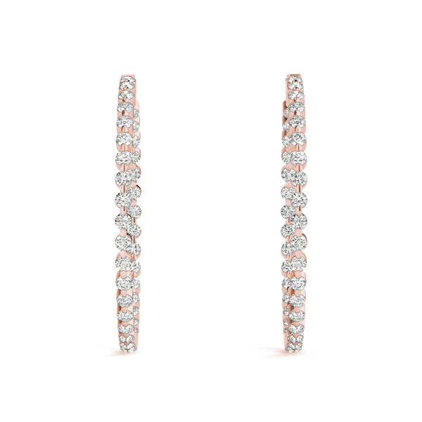 Round 1.5 Inch 1 Prong Diamond Hoop · 5.40 ct tw