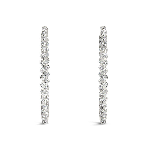 Round 1 Inch 1 Prong Diamond Hoop · 4.00 ct tw