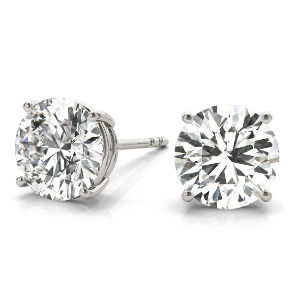 Round (2 Cttw) 1 CT 4 Prong Wire Diamond Earrings · 2.00 ct tw