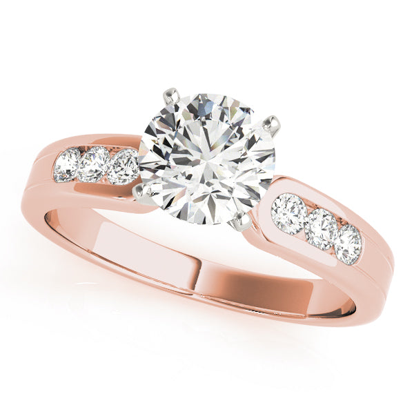Single Row Channel Set Diamond Engagement Ring · 0.21 ct tw