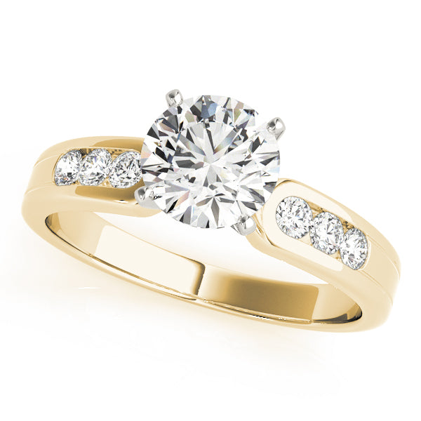 Single Row Channel Set Diamond Engagement Ring · 0.21 ct tw
