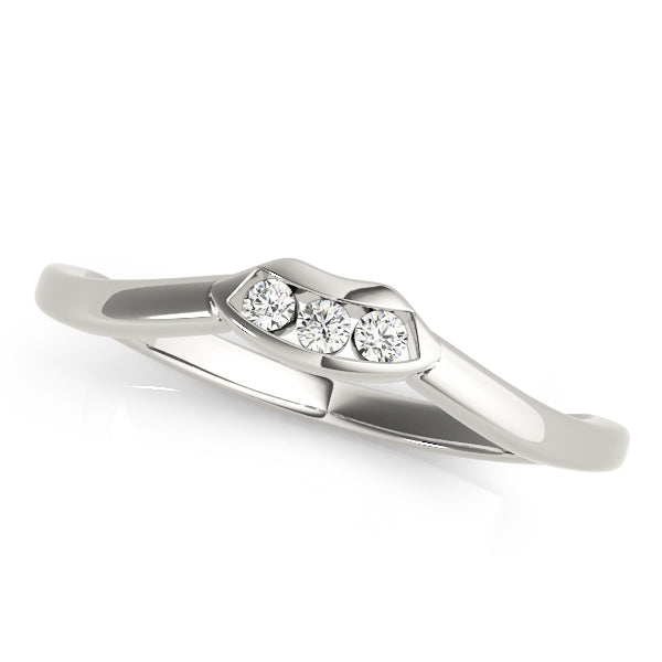 Curved Diamond Wedding Band · 0.04 ct tw